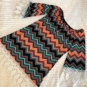 Junior Chevron Lace Dress